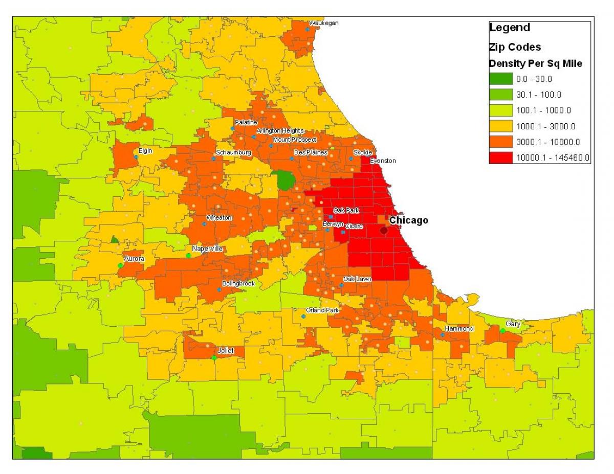demograficzna mapa Chicago