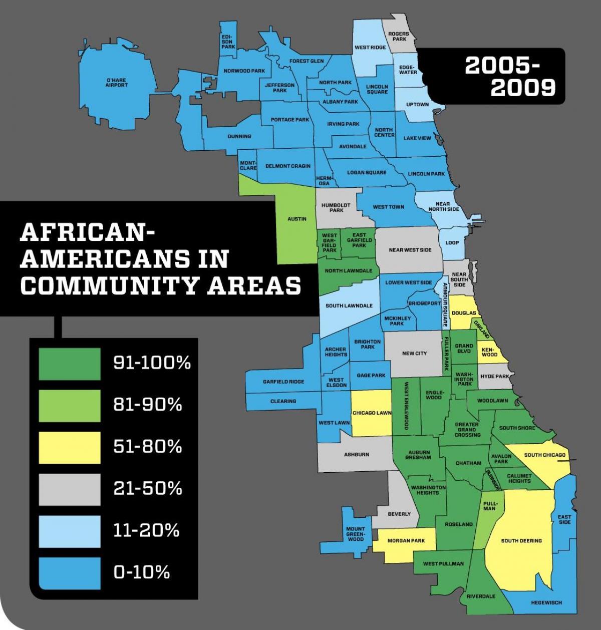 Okolicy Chicago mapa przestępczości