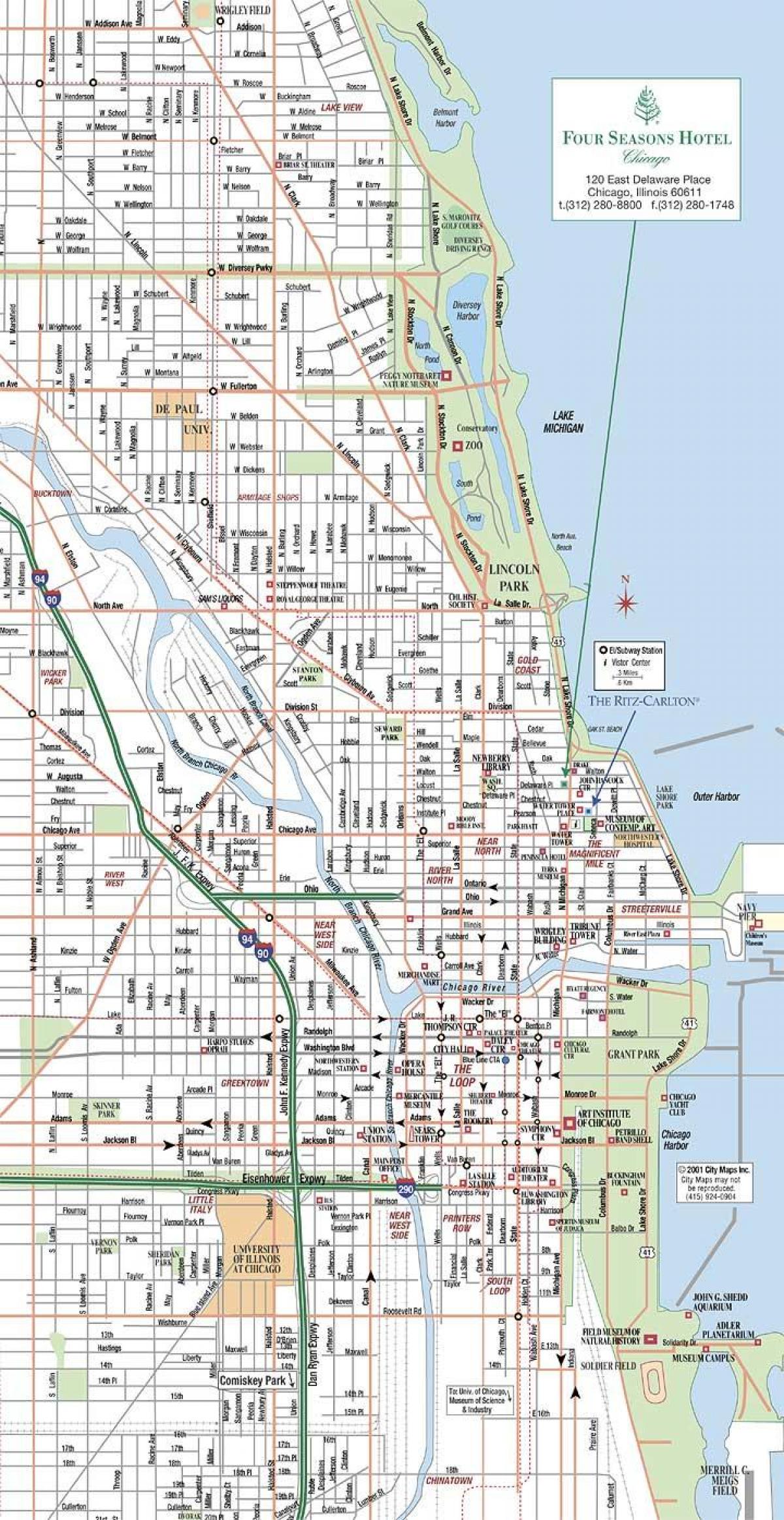 mapa ulic Chicago