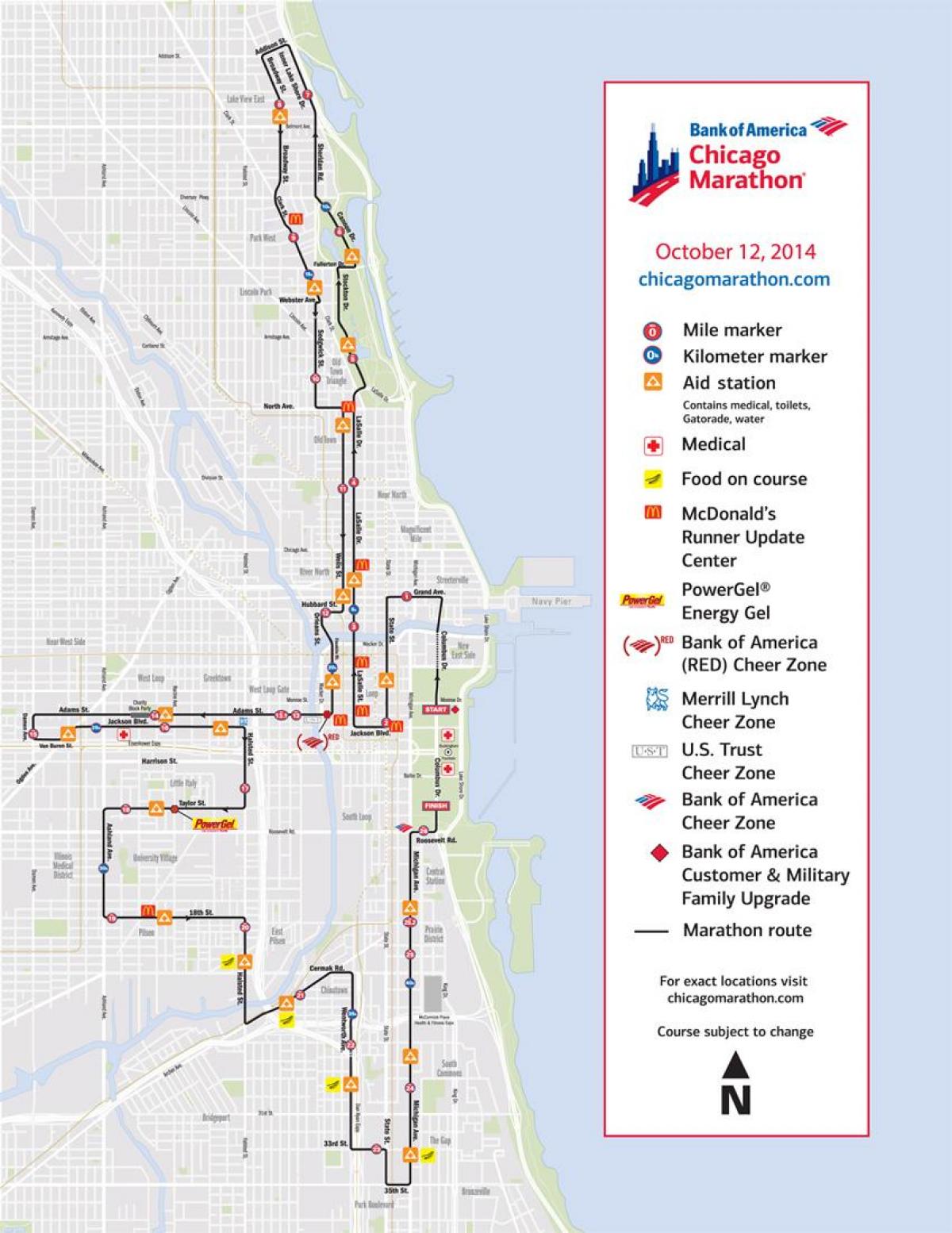 Chicago maraton mapie wyścigu