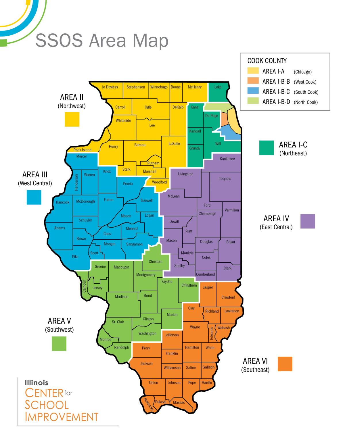 Chicago państwowych szkołach mapie