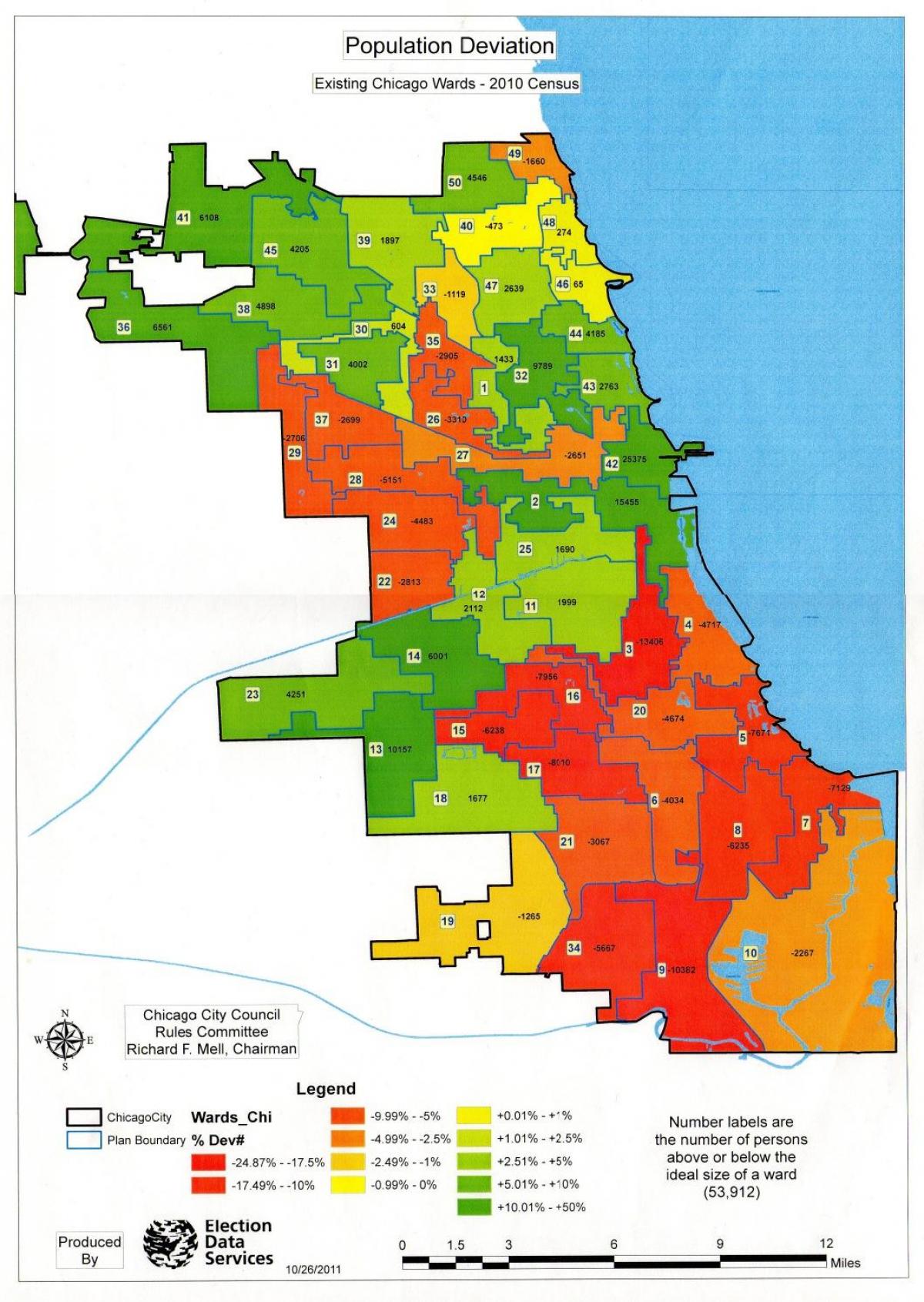Chicago mapie strefy