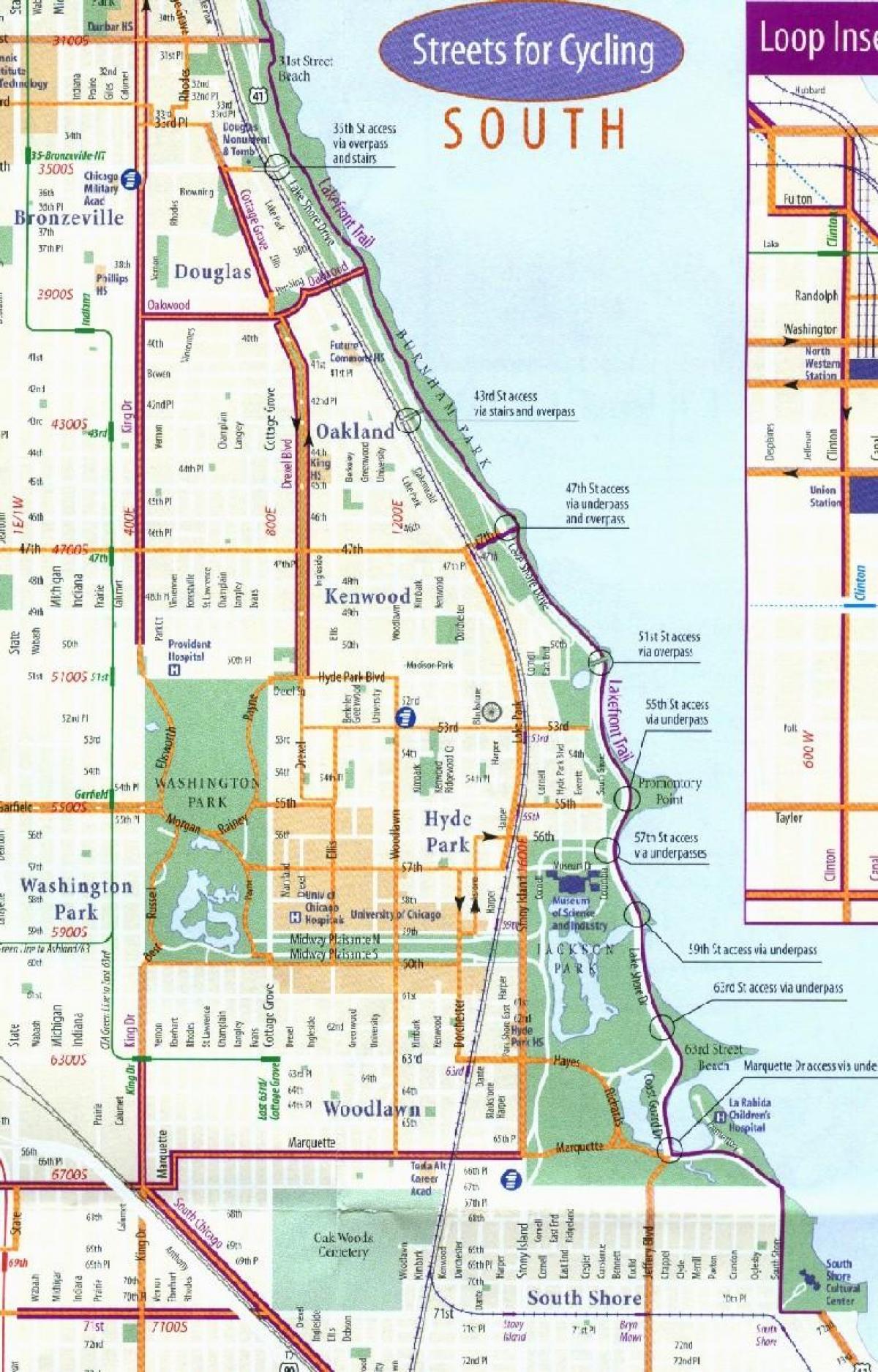 Chicago велодорожку mapie
