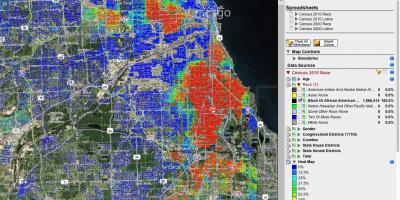 Chicago gorących punktów fotografowania mapie