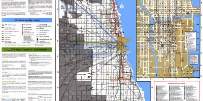 Linie autobusowe Chicago mapie