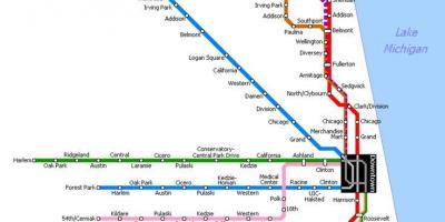 Mapa metra Chicago
