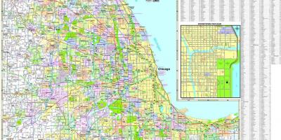 Mapa autostrad w Chicago