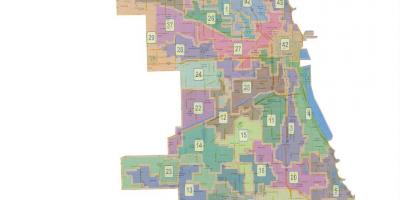 Miasto Chicago Ward mapie