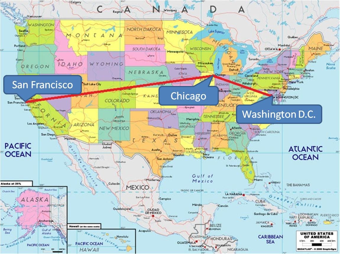 Chicago na mapie USA