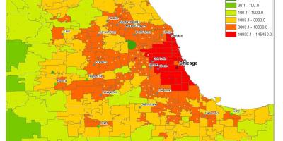 Demograficzna mapa Chicago