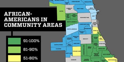 Okolicy Chicago mapa przestępczości