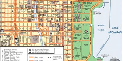 Mapa miasta Chicago