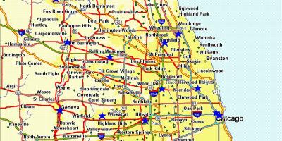 Mapa miasta Chicago