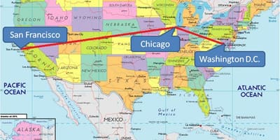 Chicago na mapie USA