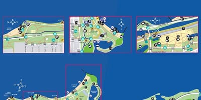 Mapa plaż w Chicago
