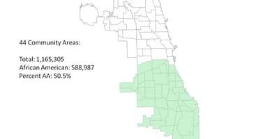 Po południowej stronie Chicago mapie
