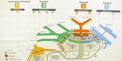 Mapa lotniska O ' Hare w Chicago