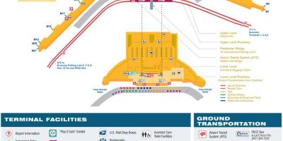 Mapa OGA terminal 5 na mapie Chicago